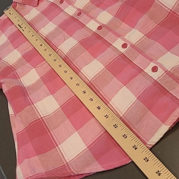 Riders by Lee Pink and White Flannel Button Down Shirt - Picture 4 of 6